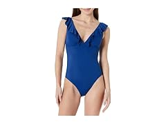 Amazon Essentials Women Ruffle V-neck Swimsuit