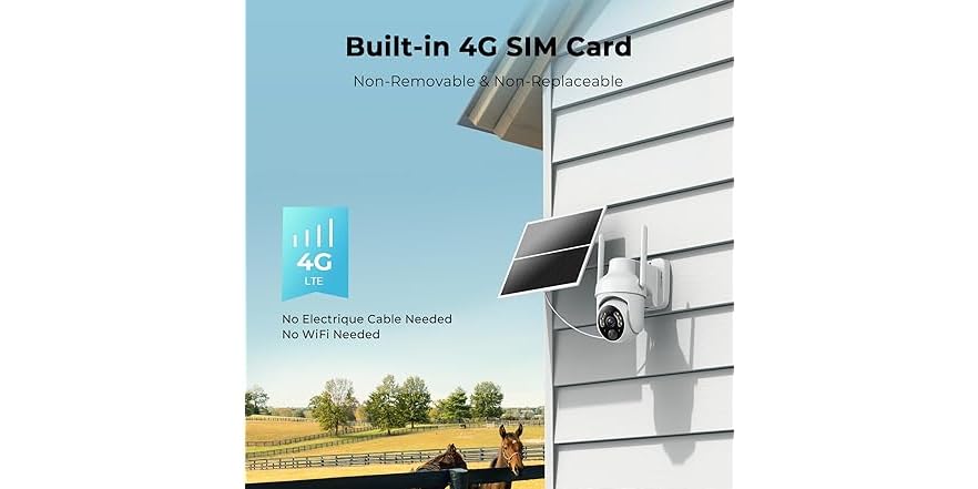 Tefrio 4G LTE Cellular Security Camera