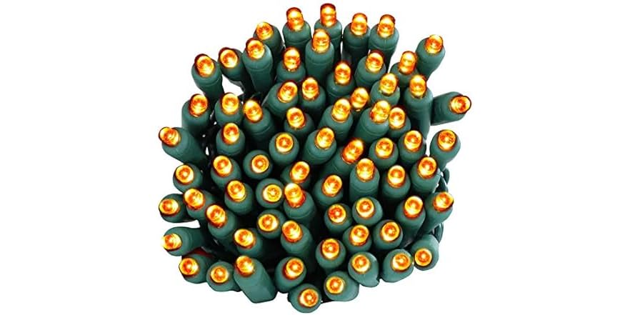 Sunnydaze 70-LED Christmas String Lights (Orange)