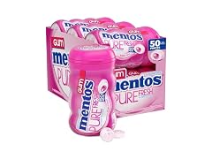 6PK Mentos Pure Fresh Sugar Free Gum Bubble Fresh