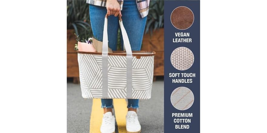 Collapsible LUXE Tote - Blue Skies 1 Pack 20L / 5Gal - Reusable Utility Grocery