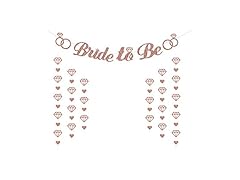 Glitter Rose Gold Bride to Be Banner
