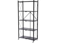 J&V Textiles 7053-BK 5-tier Metal Storage Shelf