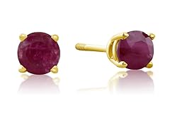 .60ct Ruby Stud Earrings in 14k Yellow Gold