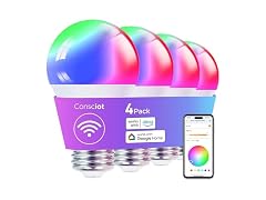 Consciot Smart Light Bulbs, A19 Google