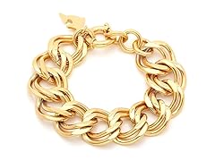 Ladies Double Curb Bracelet with Dolphin