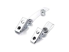 LASSUM 25 Pcs Double Hole Metal Badge