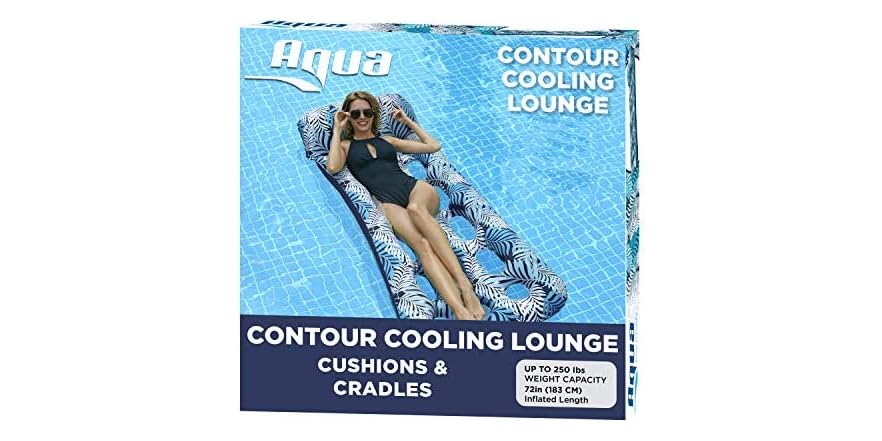 Aqua 18-Pocket Inflatable Contour Lounge