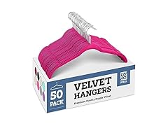 Zober Velvet Hanger 50Pk - Choose Color