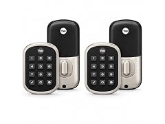 Yale Push Button Deadbolt - 2PK