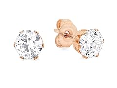 18k Rose Gold Plated Studs