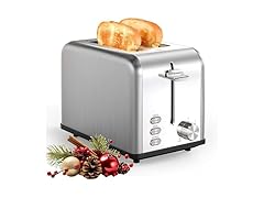 YSSOA 2-Slice Toaster with 6 Browning Setting and 3 Function,