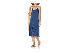The Drop Women Ana Silky V-neck Midi Slip Dress