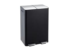 OUTLANE 16 Gal Dual Recycling Bin Black