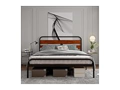 Homhougo Full  Bed Frame w/Wood Headboard