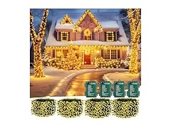 Brightown Christmas Lights Battery Operated, 4 Pack 66 FT