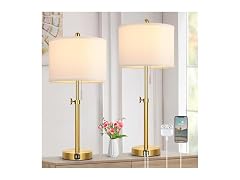 Kondras Table Lamp Set of 2 with 2 USB Ports