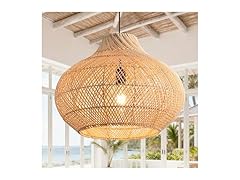 Parrot Uncle D3032 13.8" Handwoven Wicker Pendant