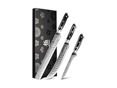 KYOKU 3pcs Japanese Damascus Knife Set
