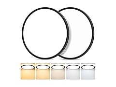 GoBright 2-Pack 12 Inch LED Ceiling Light Black