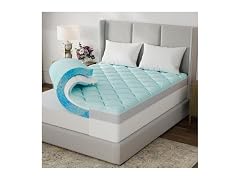 Novilla 3" Dual Layer Cooling Gel Mattress Topper
