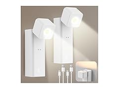 Yochoice 2-Pack Rechargeable Wall Light