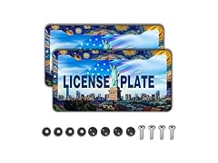  License Plate Frame Starry Night 2Pk