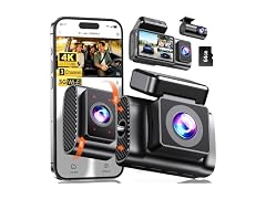 Winail Dash Cam Front Rear 4K 3-Channel