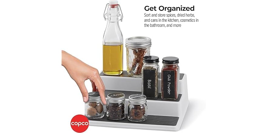 Copco Dish Rack Copco 3-Tier Spice Rack Organizer for Cabinet