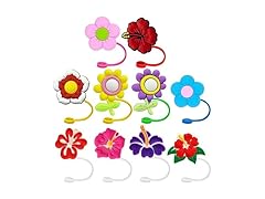 KWOYOS Silicone Flower Straw Cover
