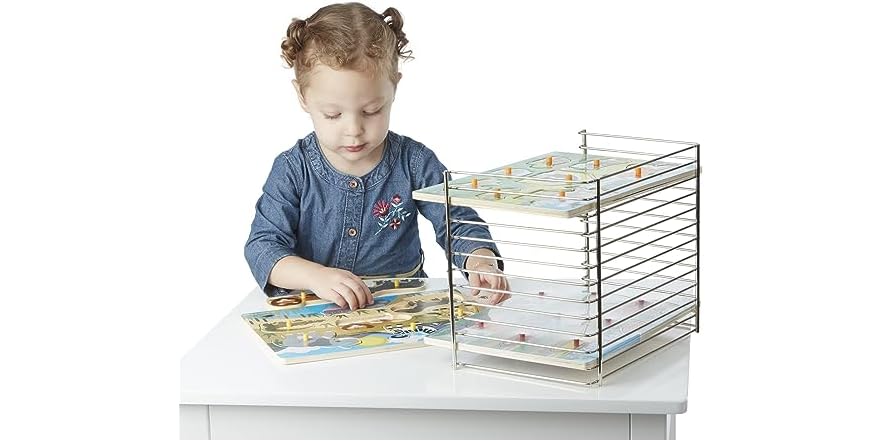 Puzzle Rac Melissa and Doug Puzzle Storage Rack