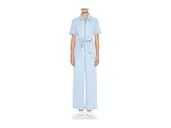 Forever 21  (S) Zip-Up Tie-Front Jumpsuit