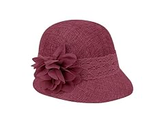 EPOCH Women (OS) Gatsby Linen Cloche Lace Band Hat