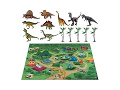 TEMI Dinosaur Figures Playset w/ Play Mat