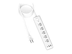WRXDMC 2 Prong Power Strip, 2 Prong to 3 Prong Outlet Adapter