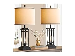 ROTTOGOON Farmhouse Table Lamp Set