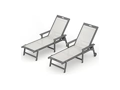 LUE BONA Set of 2 Grey Lounge Chairs