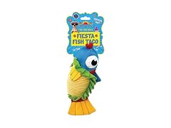 Bow Wow Pet Squeaky Plush Dog Toy with Crinkle Fish Taco