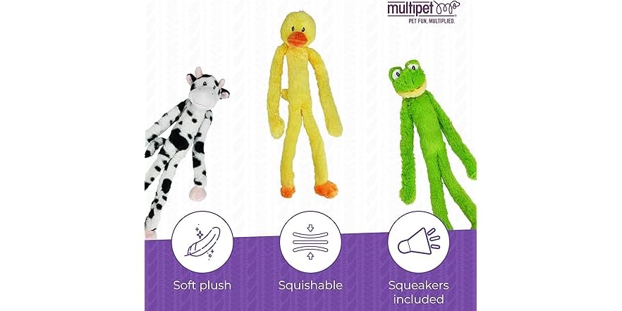 MULTIPET Swingin' Slevin XXL Plush Dog Toy - 27-Inch Green Frog | UK