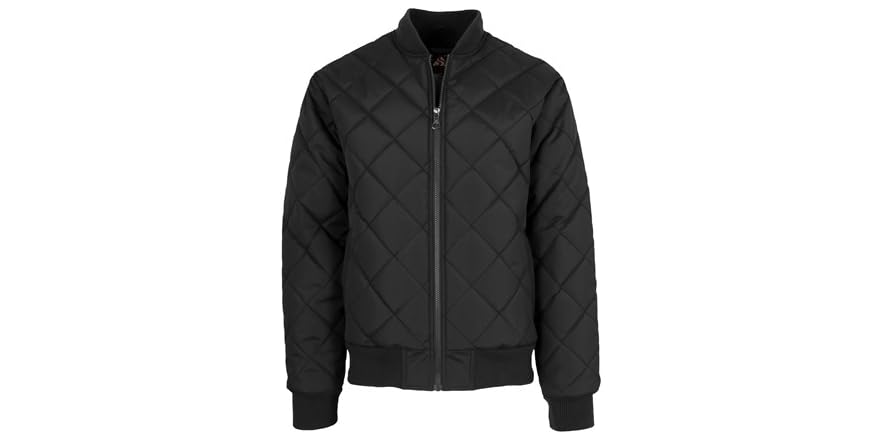 Men's Quilted Bomber Collar Jacket with Pockets main image 1