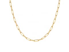 18K Gold Plated Paperclip Chain Necklace