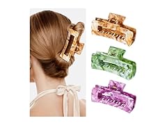 3Pcs Hair Claw Clips for Women, 4.1 Inch