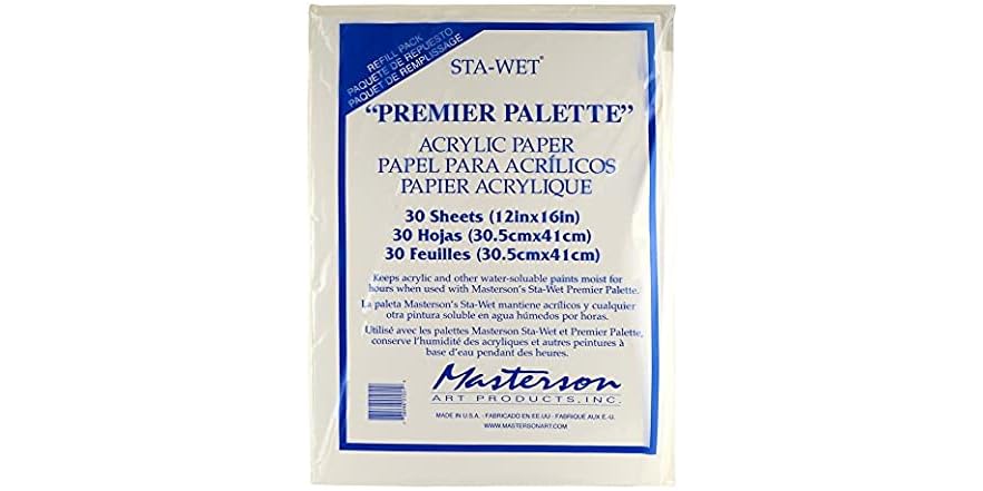 Masterson Sta-Wet Premier Palette Luchtdicht Verf Palet houdt de verf dagenlang fris 12 x 16 inch, gemaakt in de VS