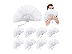 8 Pcs Marabou Feather Fans