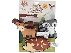3 Pack Plush Dog Chew Toys