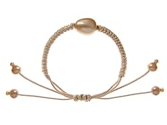 Freshwater Pearl, Knotted Cord Bracelet