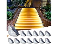 Kondras Warm White Motion Sensor Step Lights 12Pk