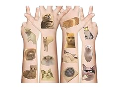 10 Sheets Cat Temporary Tattoos Birthday
