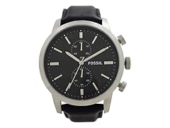 Fossil Men's FS4866 Townsman Chronograph Black Leather Watch