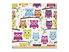 Lunarable Owls Fabric by The Yard, Owls